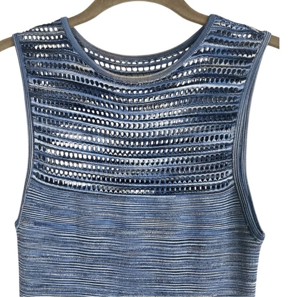 Ronny Kobo Blue Space Dye Knit Bodycon Midi XSmall - Picture 3 of 13